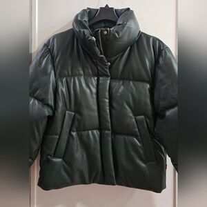 Women's Green Puffer Jacket